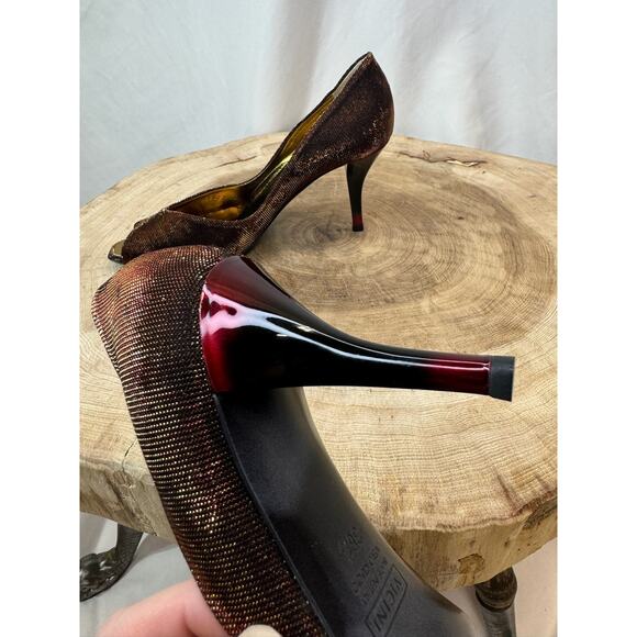 Giuseppe Zanotti Metallic Peep-Toe Pumps – Made in Italy - 6.5 - Picture 3 of 11